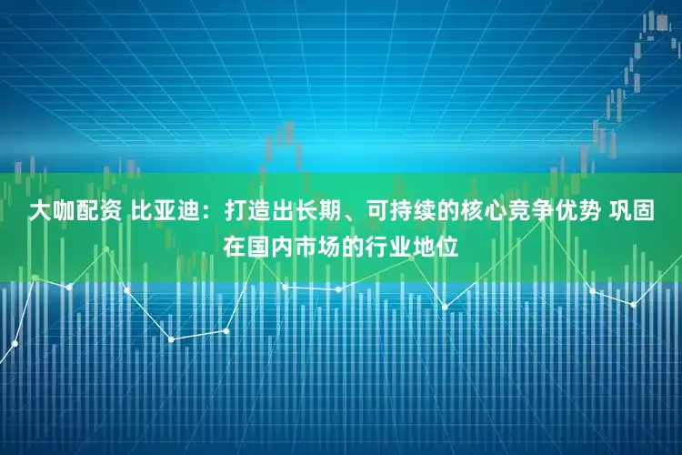 大咖配资 比亚迪：打造出长期、可持续的核心竞争优势 巩固在国内市场的行业地位